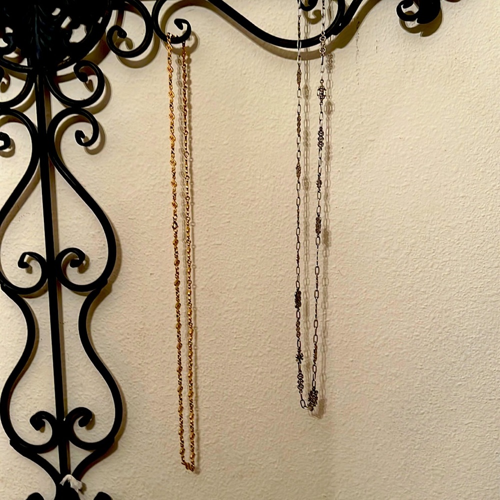 2 costume necklaces and one costume ring nugget